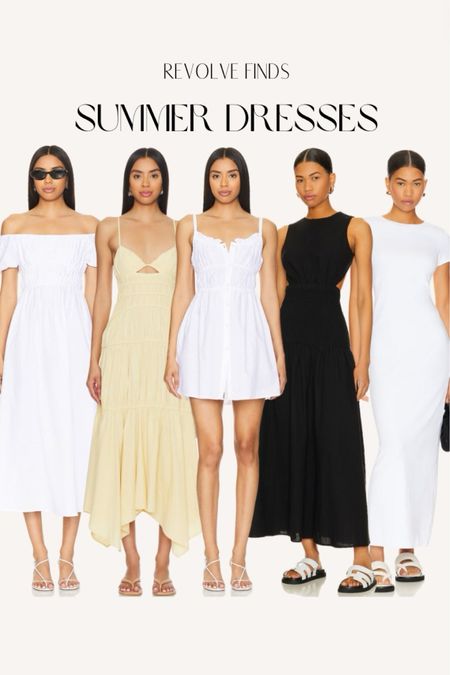 Revolve summer dresses 
White dress
Yellow dress
Black dress
Sundress 

#LTKFindsUnder100 #LTKSeasonal #LTKStyleTip