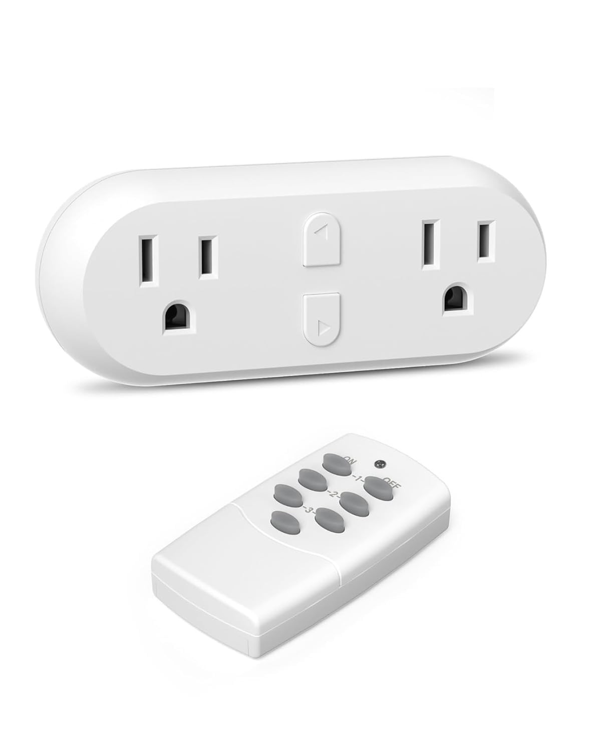 HBN Wireless Remote Control Outlet with 2 Individual Switch Control, Compact Design Sockets Plug ... | Amazon (US)