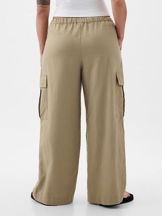 Linen-Cotton Pull-On Cargo Pants | Gap (US)