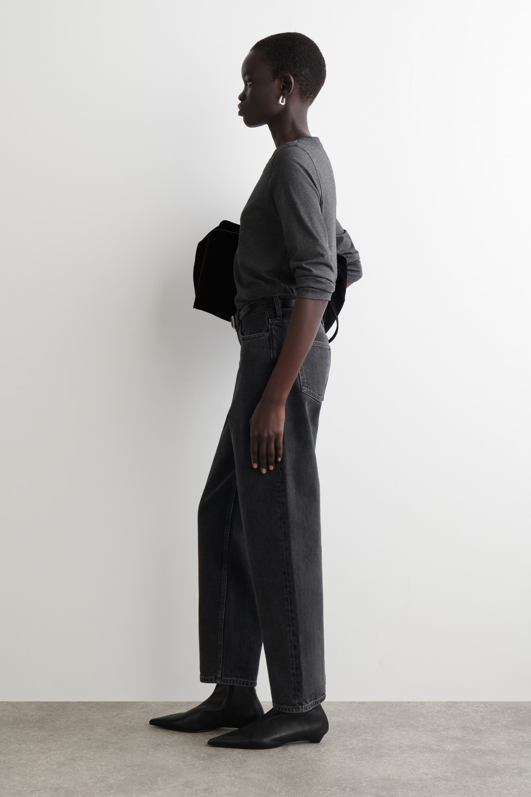 24/7 LONG-SLEEVED T-SHIRT - GRAY MÉLANGE | COS US | COS (US)