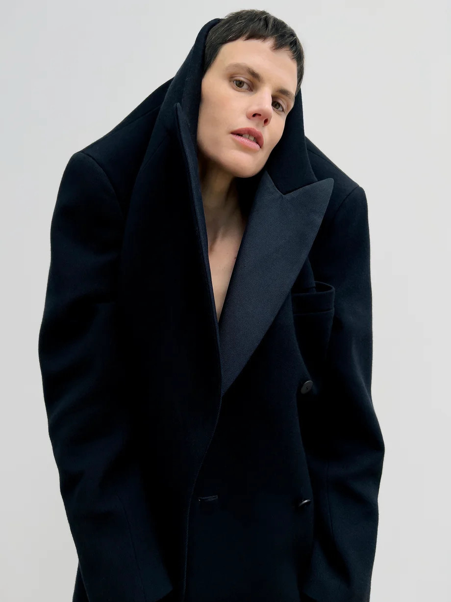 Exaggerated recycled wool-blend tux blazer | Matches (UK)