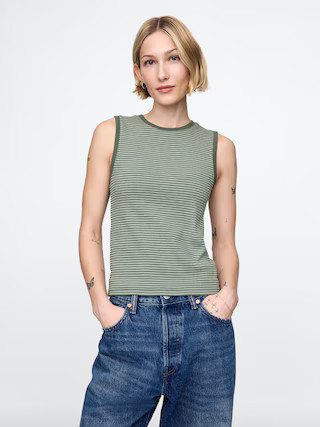 Modern Rib High Neck Top | Gap (US)
