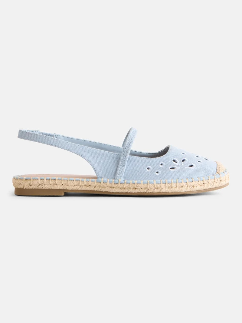 Time and Tru Women's Espadrille Slingback Shoes - Walmart.com | Walmart (US)