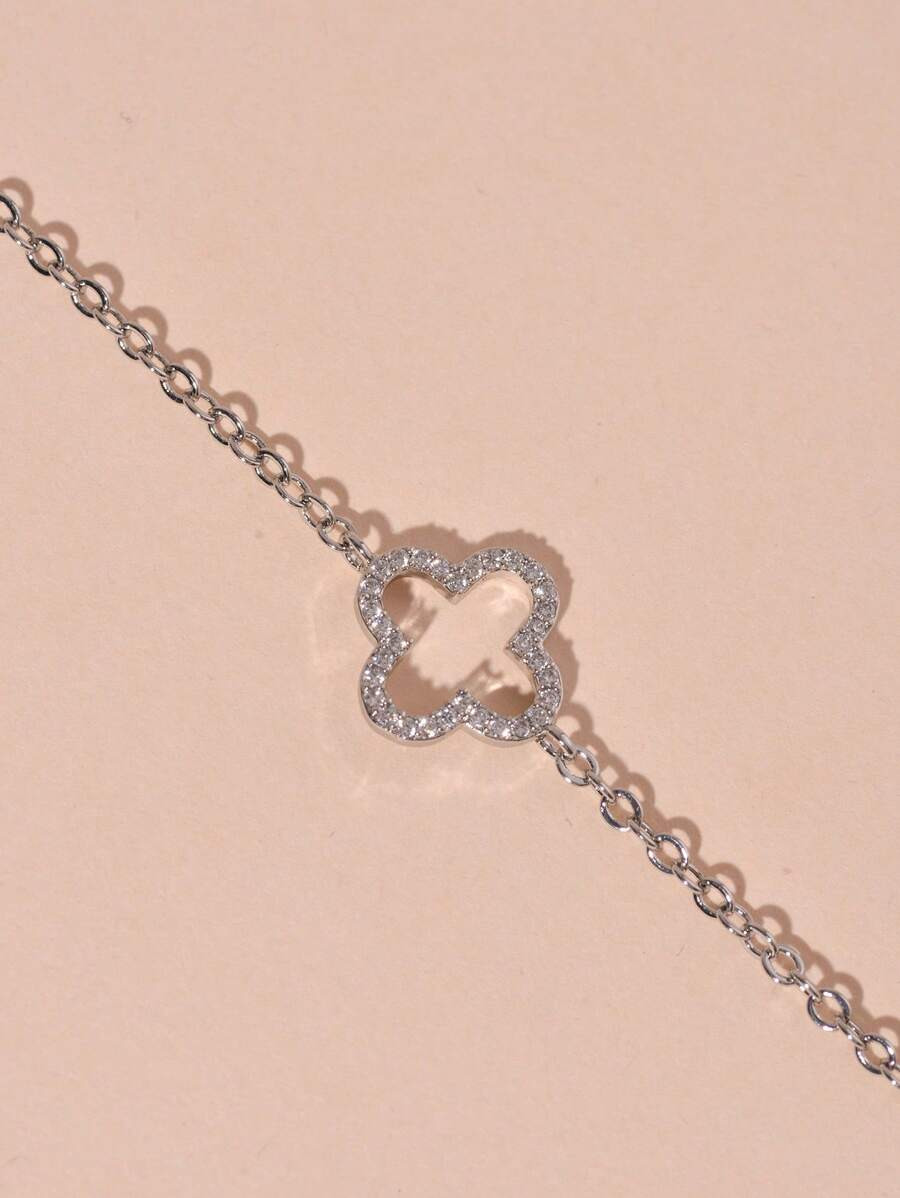 1pc Cute Flower Design Micro-set Bracelet For Women, A Gift For Valentine's Day | SHEIN
