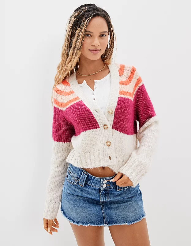 AE Striped Cardigan | American Eagle Outfitters (US & CA)