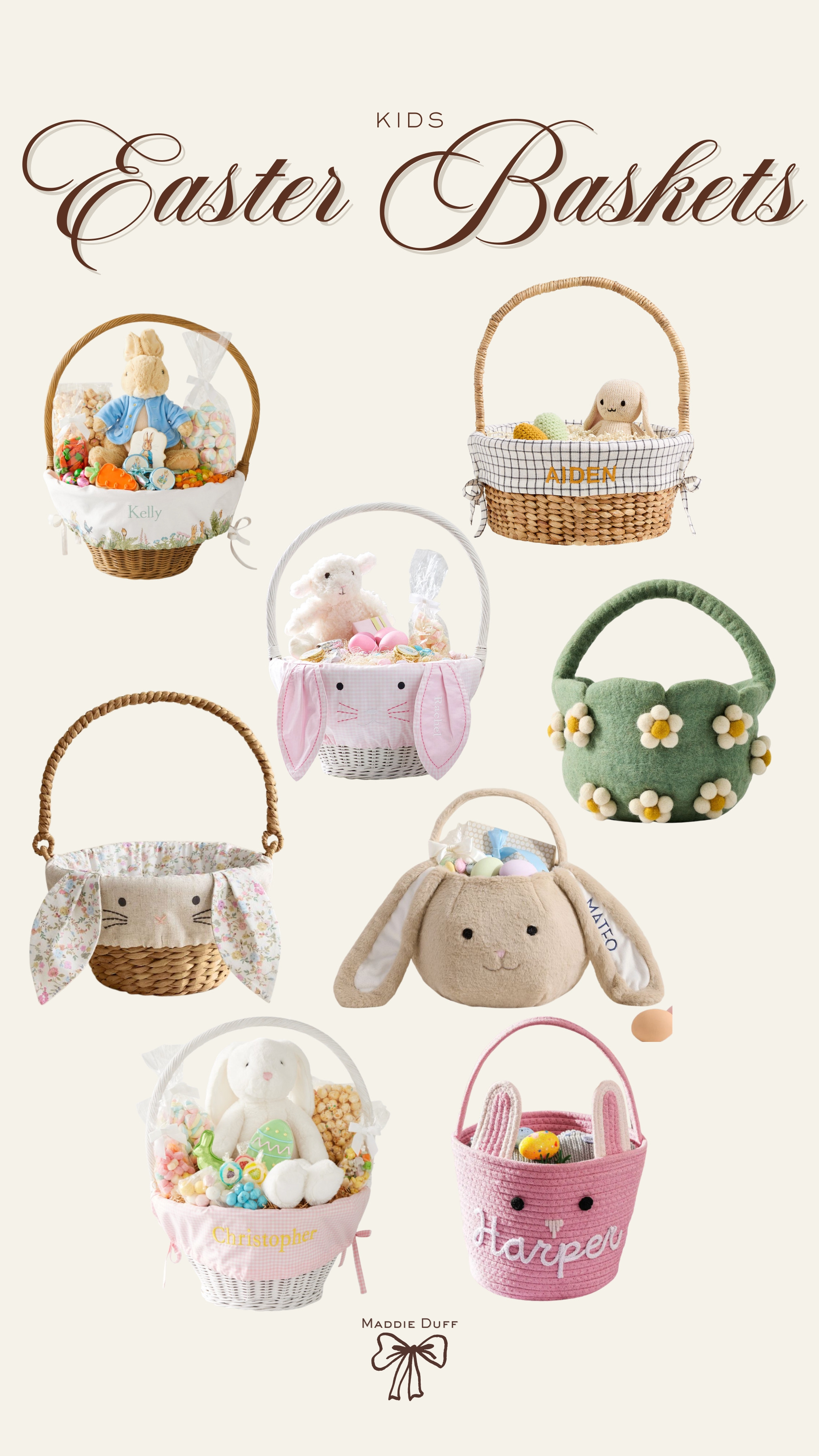 Kids easter baskets!

easter, kids easter, pottery barn kids 

 #LTKSeasonal #LTKKids
