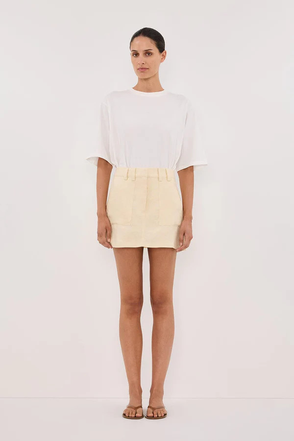EVA LEMON LINEN SKORT | DISSH