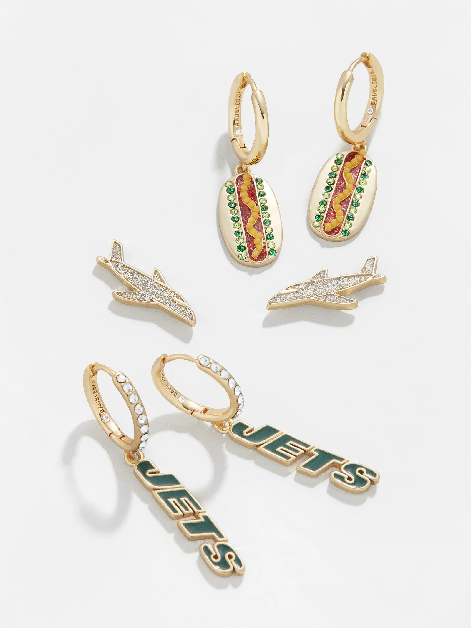 New York Jets NFL Earring Set - New York Jets | BaubleBar (US)