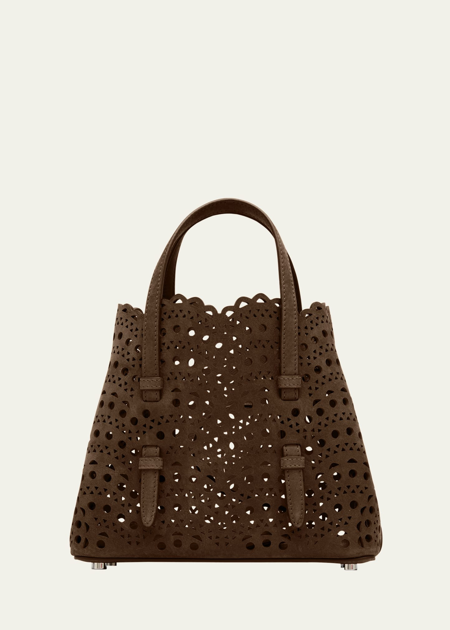 ALAÏA Mina 20 Top-Handle Bag in Perforated Suede | Bergdorf Goodman