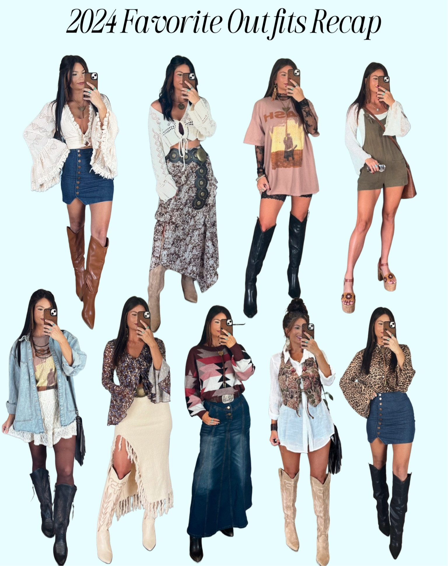 Recap of my favorite outfits from 2024!
Active discount codes - 
Pink Lily - LORI for 20% off
Highway Hippie (jewelry) - LORI10 for 10% off 
Freebird Boots - LORILYNNGRANGER0 for 20% off
Willow Boutique- LORI20 for 20% off

#LTKStyleTip #LTKSeasonal