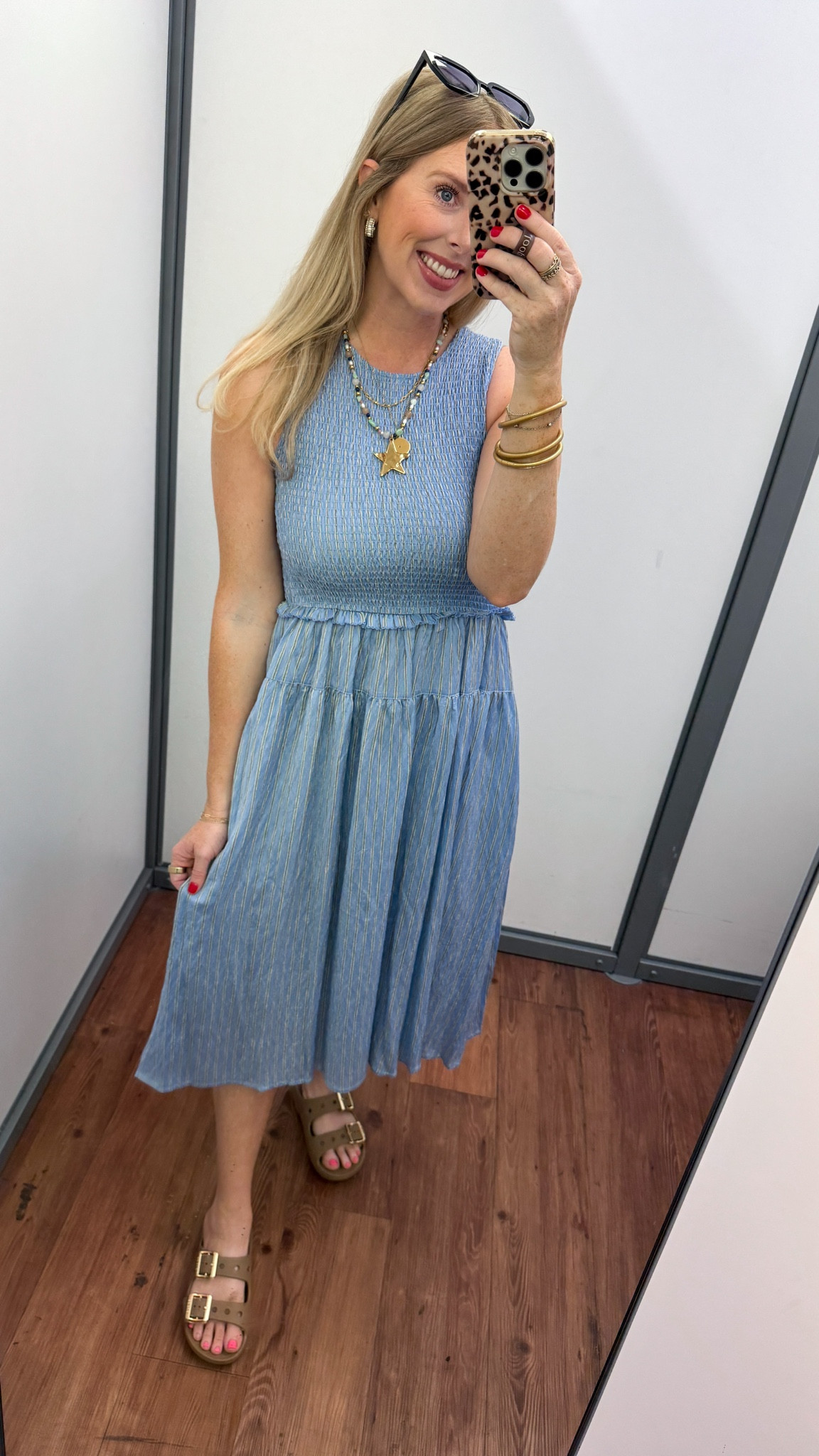 Time and tru midi dress with smocked chest 

#LTKmomlife #LTKootd