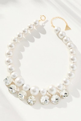 Crystal & Pearl Beaded Collar Necklace | Anthropologie (US)