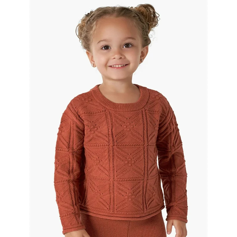 Modern Moments By Gerber Baby and Toddler Girl Crochet Sweater Top, Sizes 12 Months -5T | Walmart (US)