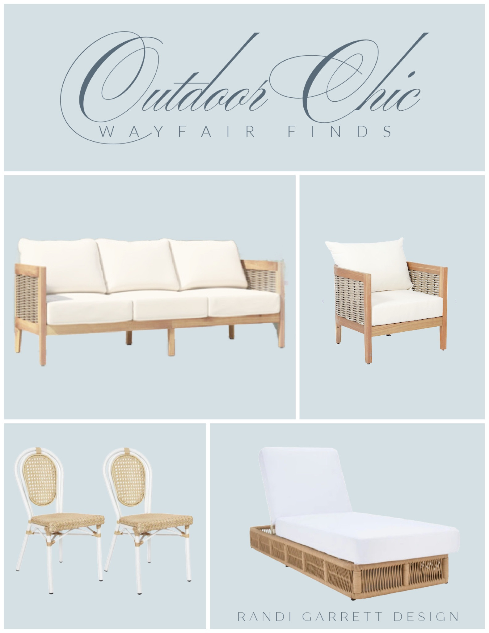 Stunning outdoor furniture for less! I love these pieces especially the cane bistro chairs! They come in a set of 2.


#LTKStyleTip #LTKSummerSales #LTKHome