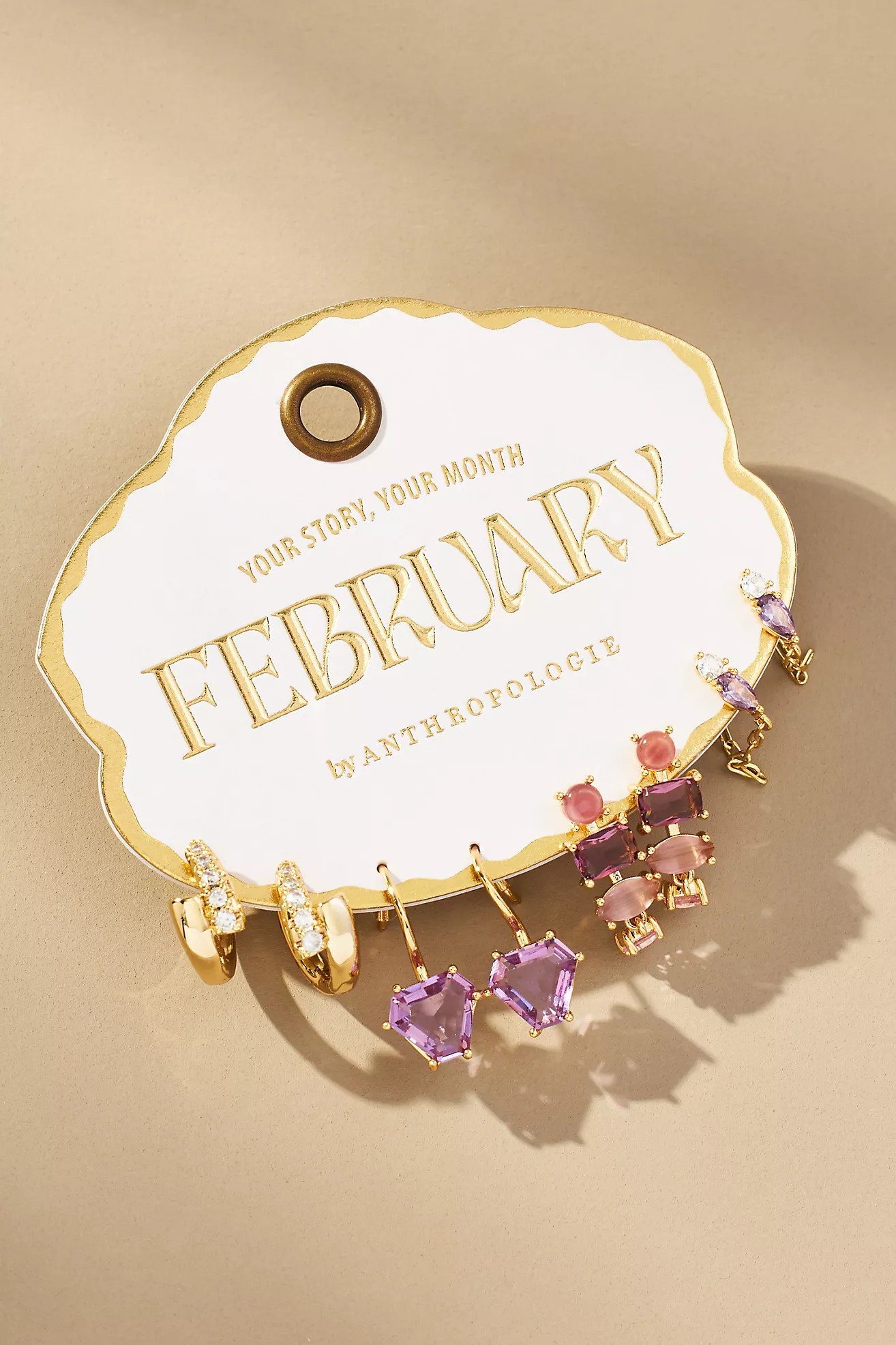 Birthstone Huggie Earrings, Set of 4 | Anthropologie (US)