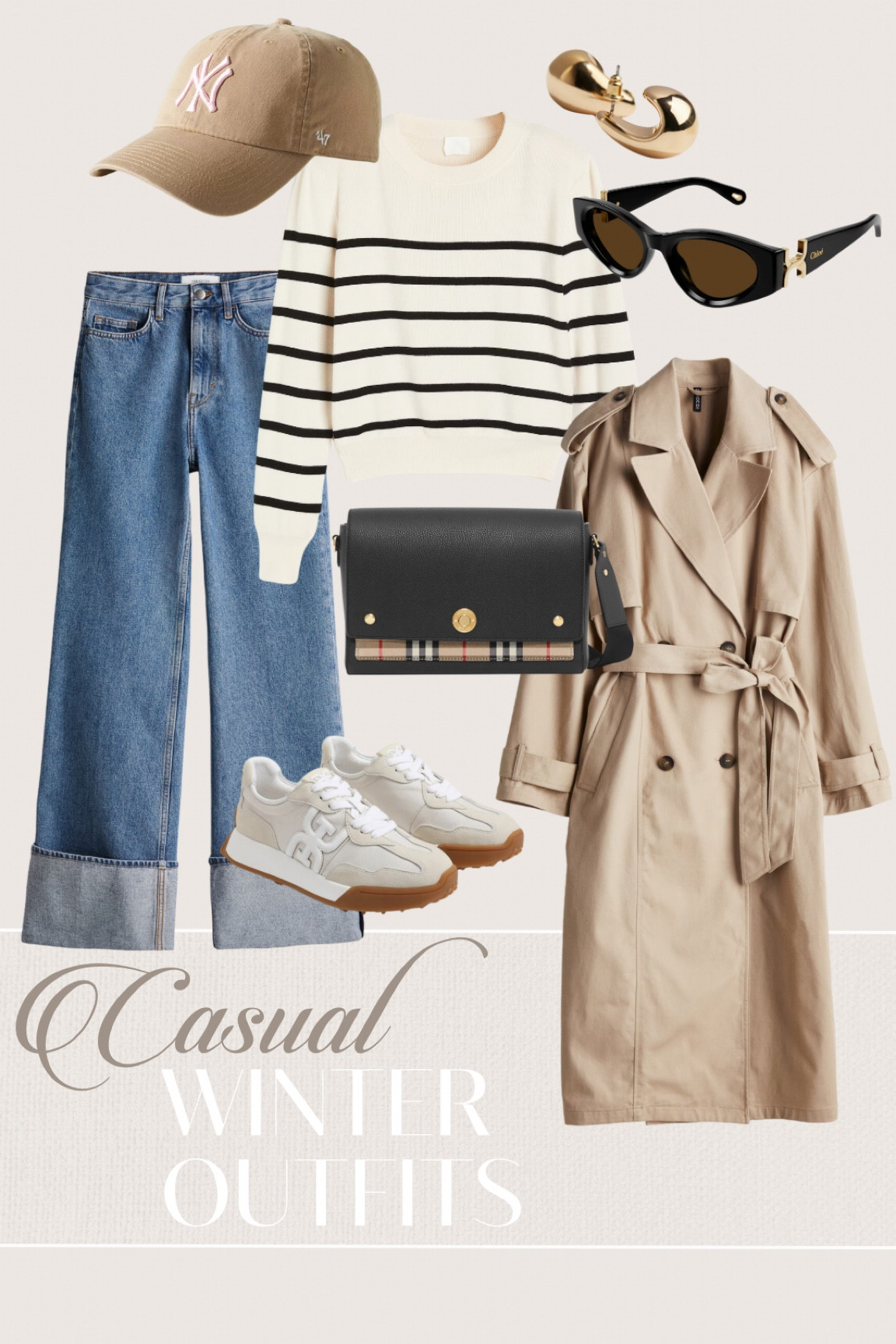 Gift Guide for her - Currently loving - Casual Winter outfit - trending jeans - trench coat - luxury bag - sunglasses - white sneakers - sam Edelman 

#LTKMidsize #LTKStyleTip #LTKGiftGuide