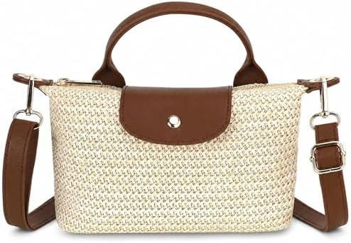 Woven Crossbody Bag, Small Black Weave Mini Tote Bag, Designer Crossbody Bags for Women | Amazon (US)