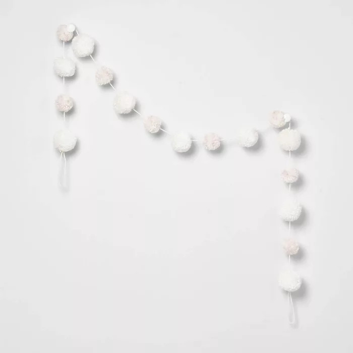 Pom-Pom Garland Blush/White - Wondershop™ | Target