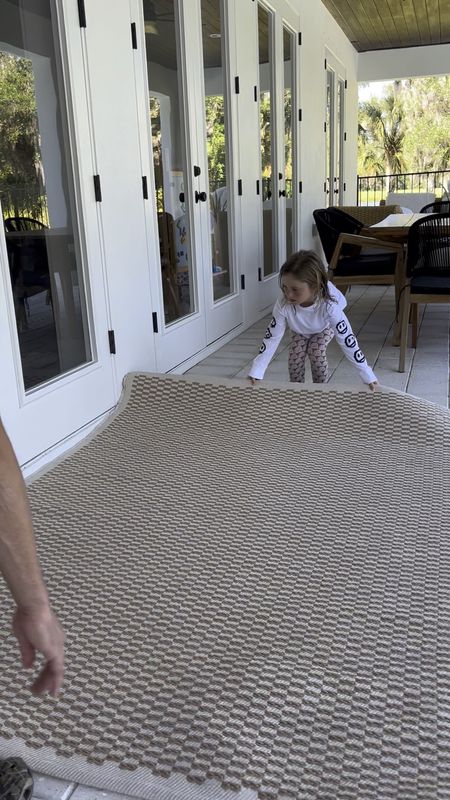 Spring patios rug! 5’ X 7’ cream neutral checkered outdoor rug

#LTKhome #LTKfindsunder100 #LTKSeasonal