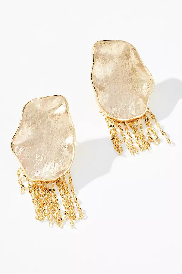 Small Metal Fringe Drop Earrings | Anthropologie (US)