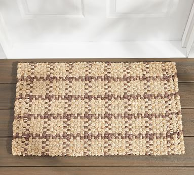 Plaid Natural Fiber Doormat | Pottery Barn (US)