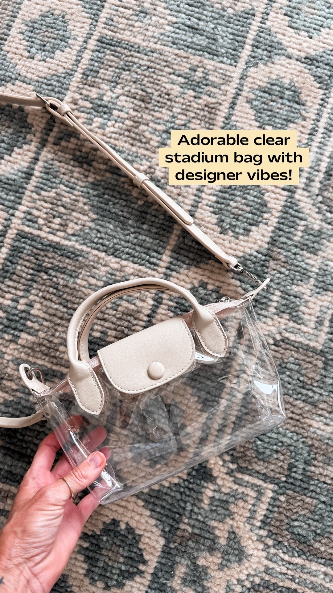 The most adorable little clear stadium bag! A game day staple.

#LTKdayinmylife #LTKOver40 #LTKSeasonal