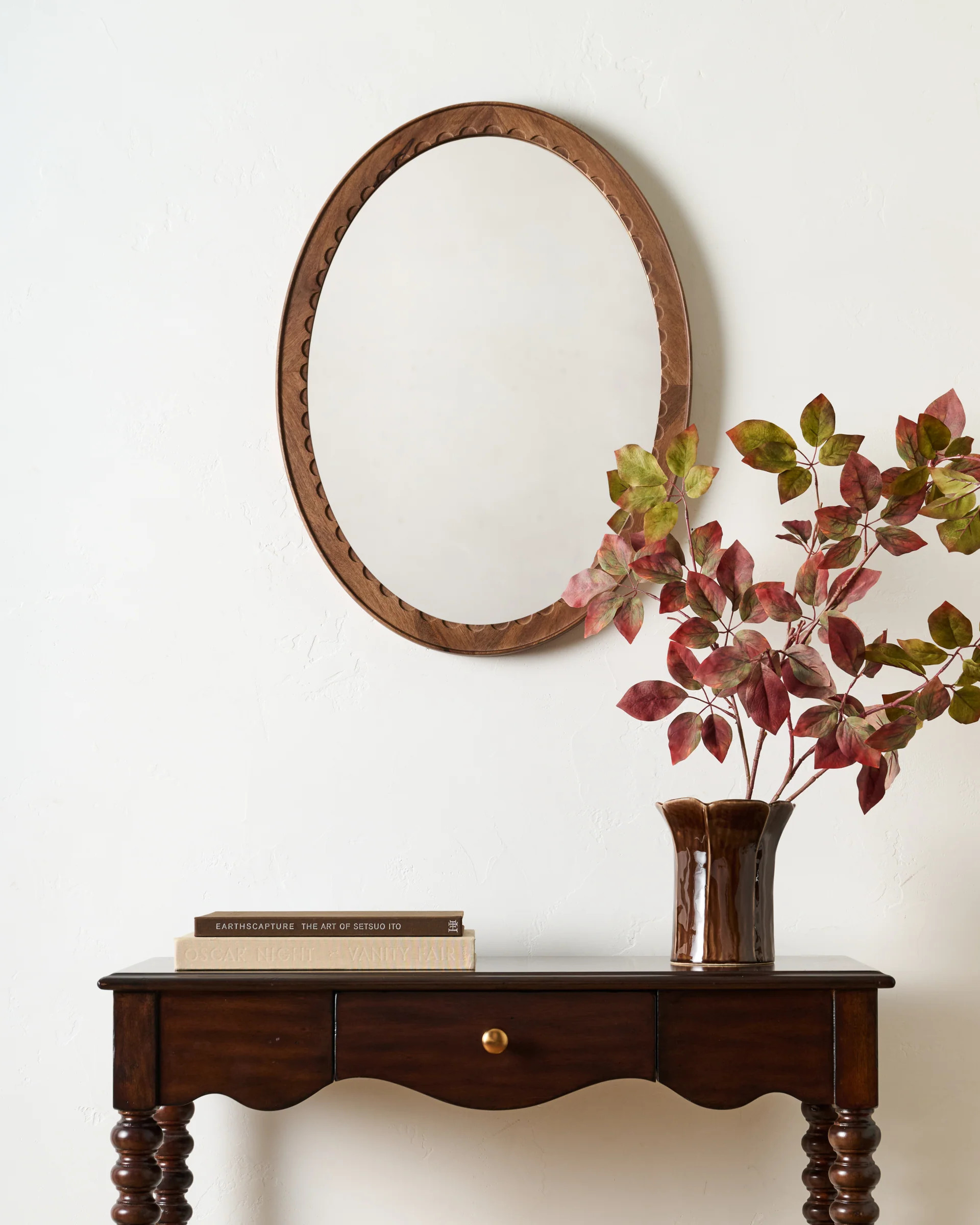 Annabeth Wood Scallop Mirror | Magnolia