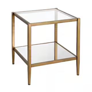 Meyer&Cross Hera Side Table Antique brass finish ST0324 | The Home Depot