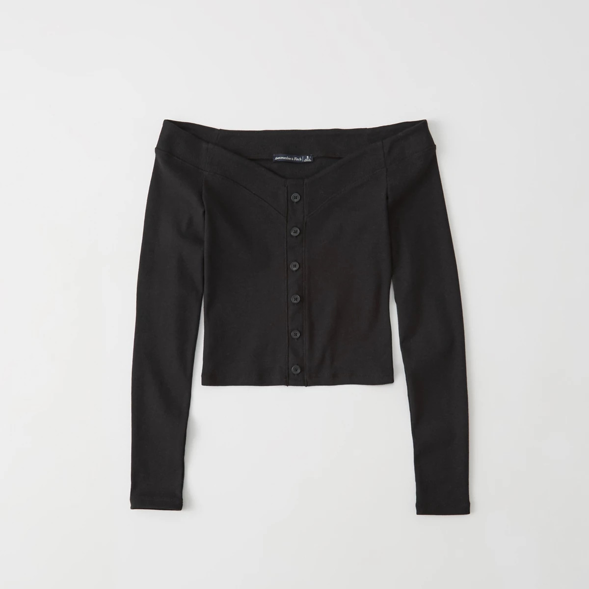 Off-The-Shoulder Button-Up Top | Abercrombie & Fitch US & UK