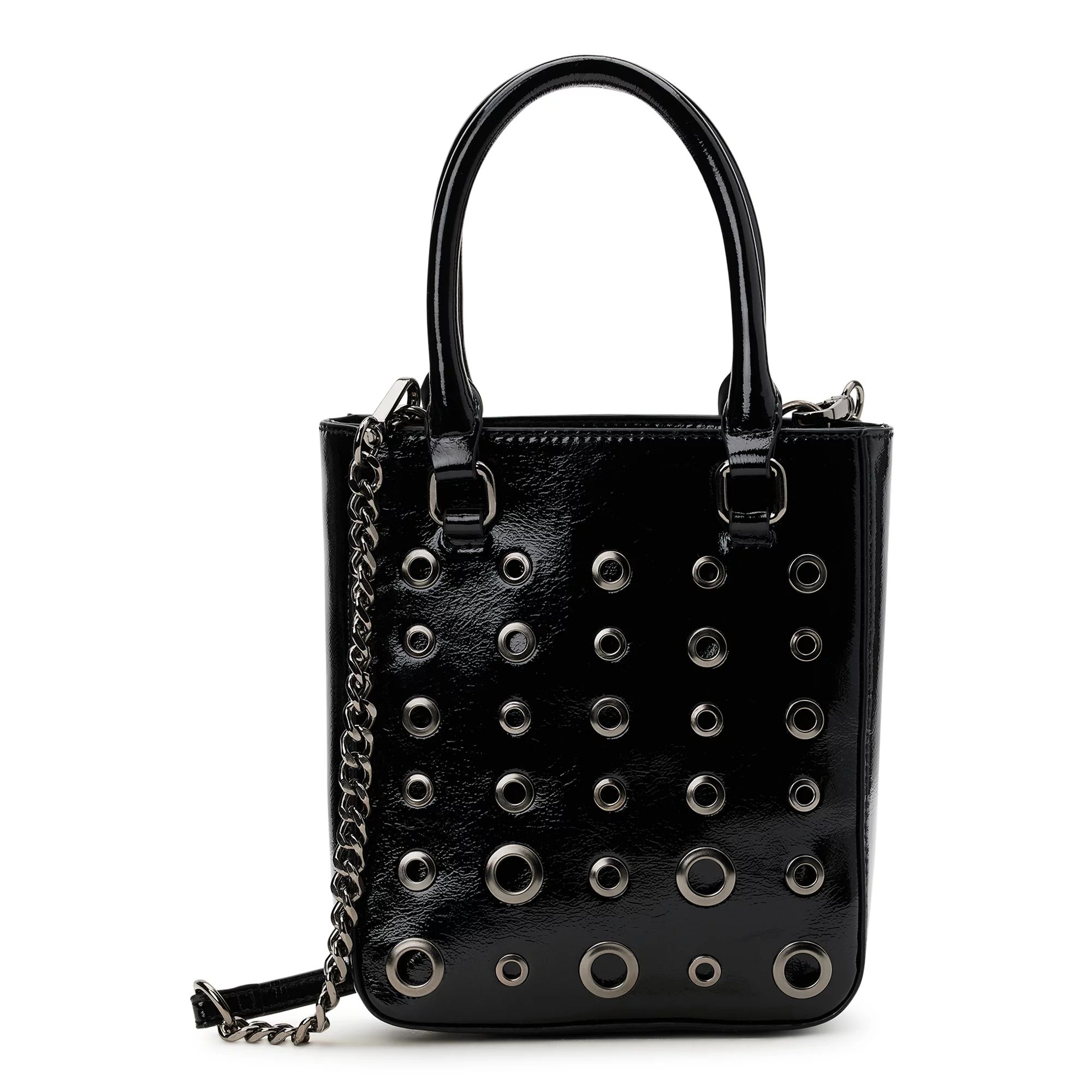 No Boundaries Women's Contemporary Tote Crossbody Handbag, Black | Walmart (US)