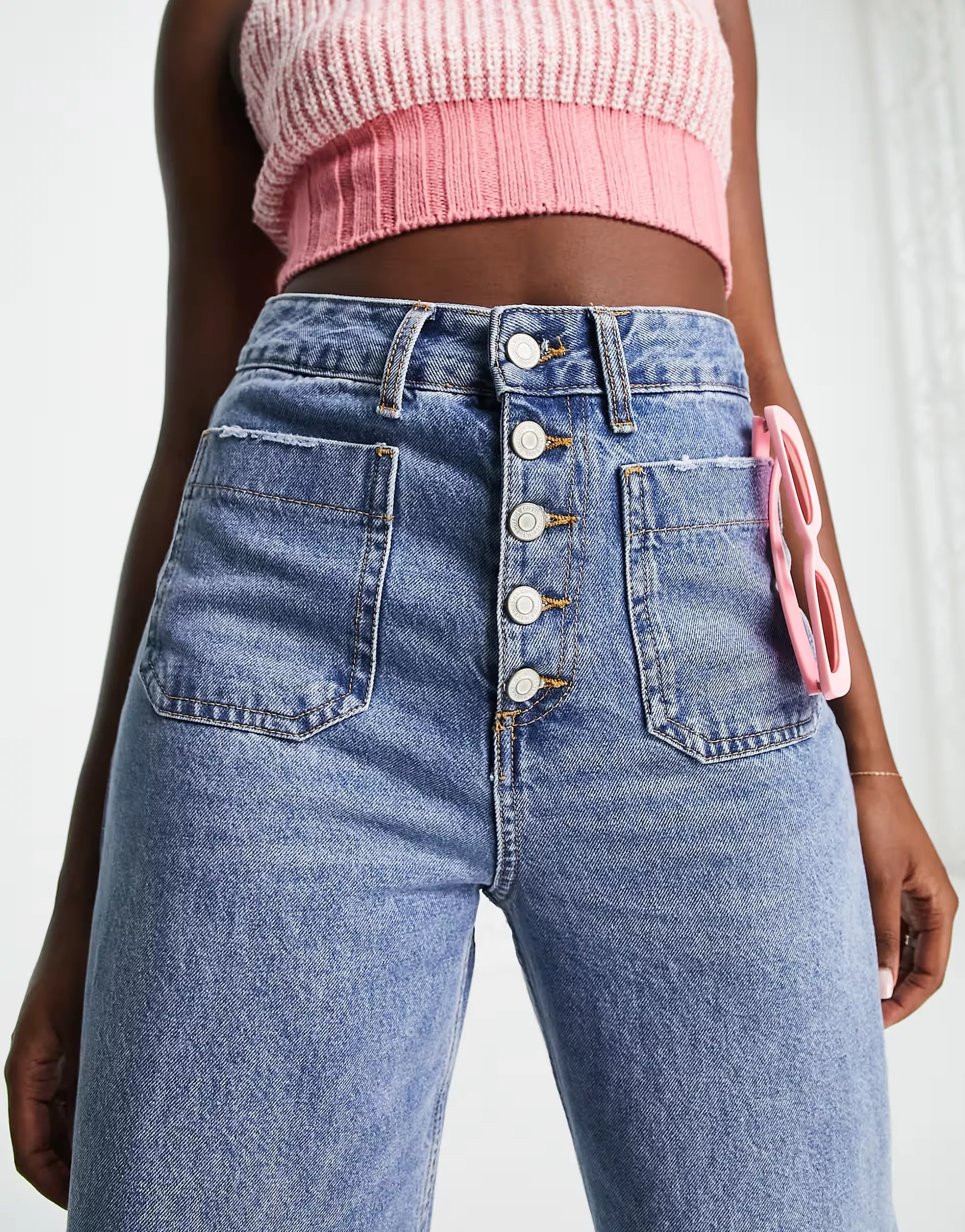 Pantalon crop flare online stradivarius