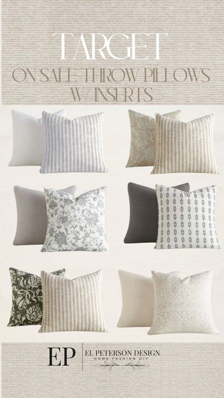 Sale alert
Throw pillows with inserts

#LTKhome #LTKsalealert