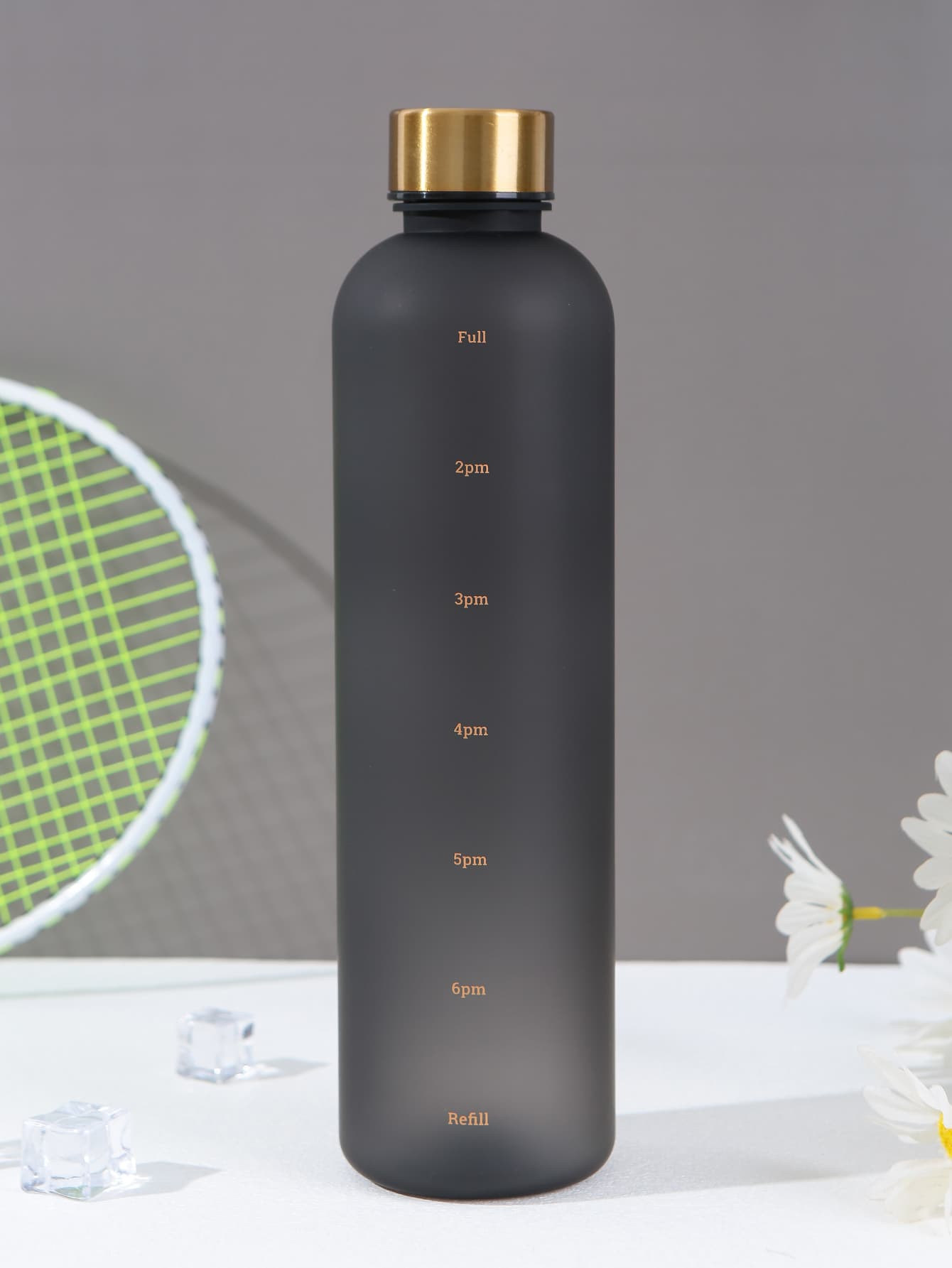 1pc 1000ML Portable PC Water Bottle, Black Sport Water Bottle For Outdoor | SHEIN
