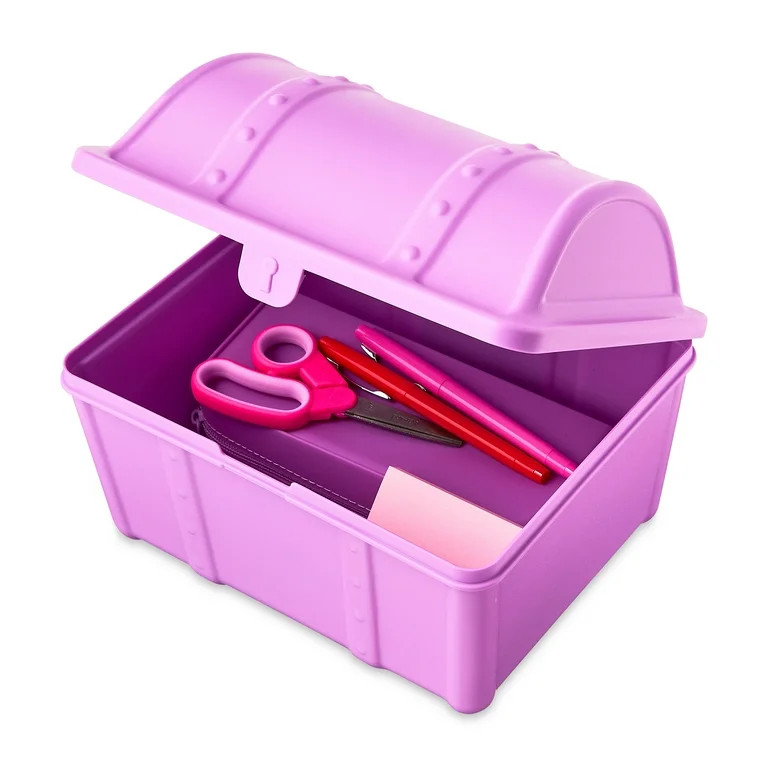 Pen+Gear Treasure Box, Desktop Organizer, 9" x 7" x 6.25", Violet | Walmart (US)