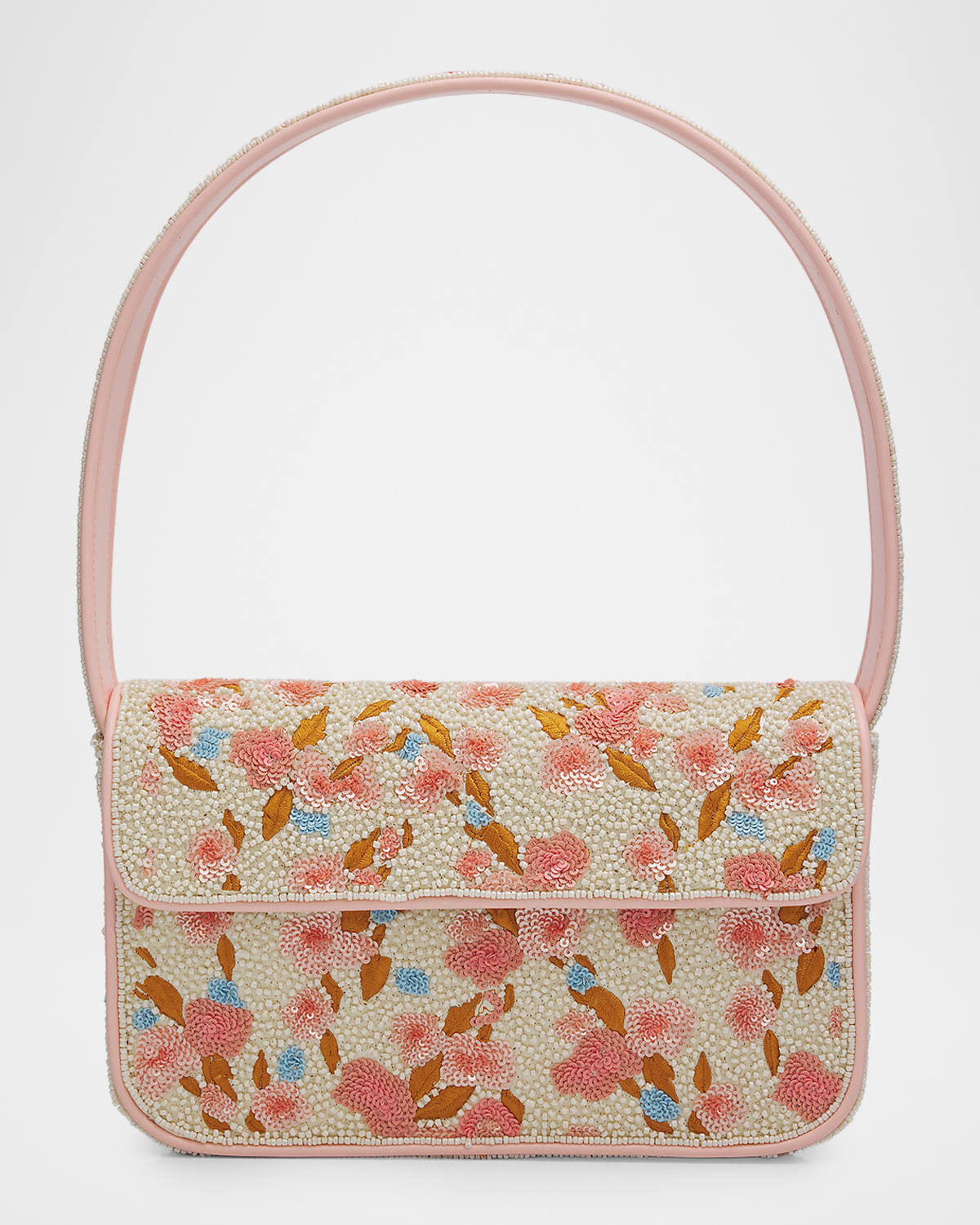 Tommy Floral Beaded Shoulder Bag | Neiman Marcus