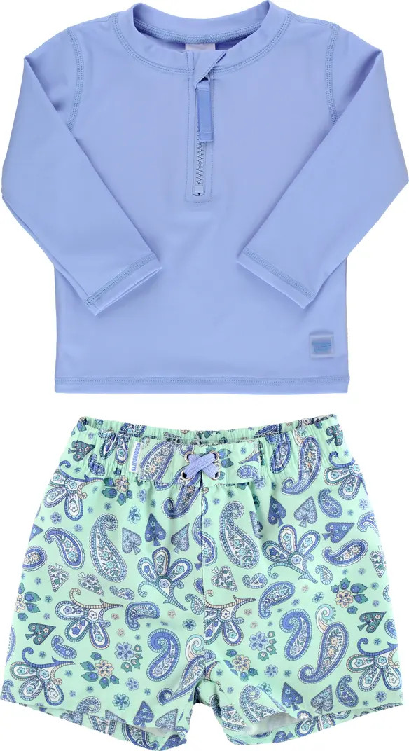RuggedButts Long Sleeve Two-Piece Rashguard Swimsuit | Nordstrom | Nordstrom