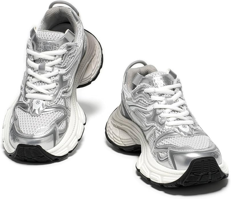 BEAU TODAY Chunky Sneakers for Women, Womens Fashion Sneakers, Lightweight Leather Sneakers for W... | Amazon (US)