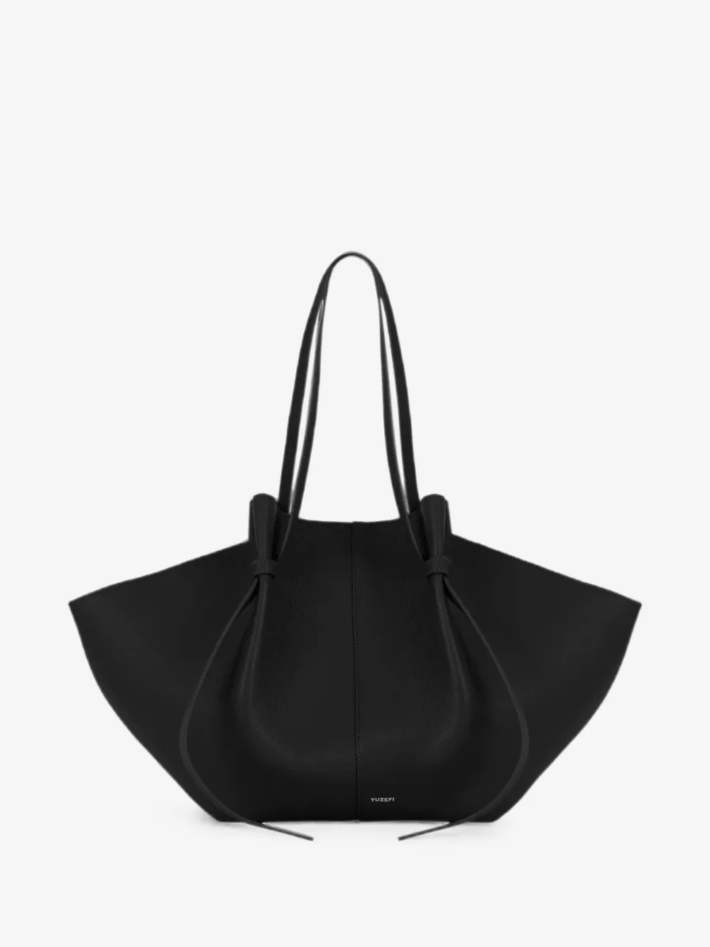Yuzefi large Mochi pebble-grain leather tote bag - Black | Farfetch Global