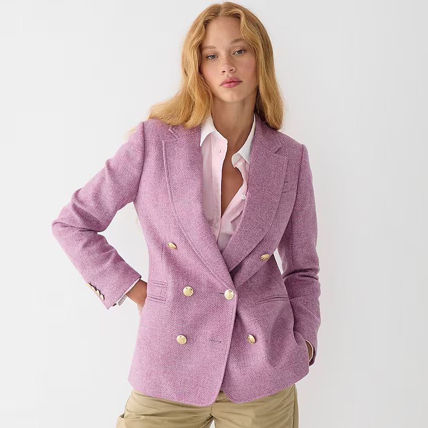 Bristol blazer in lilac herringbone wool | J.Crew US