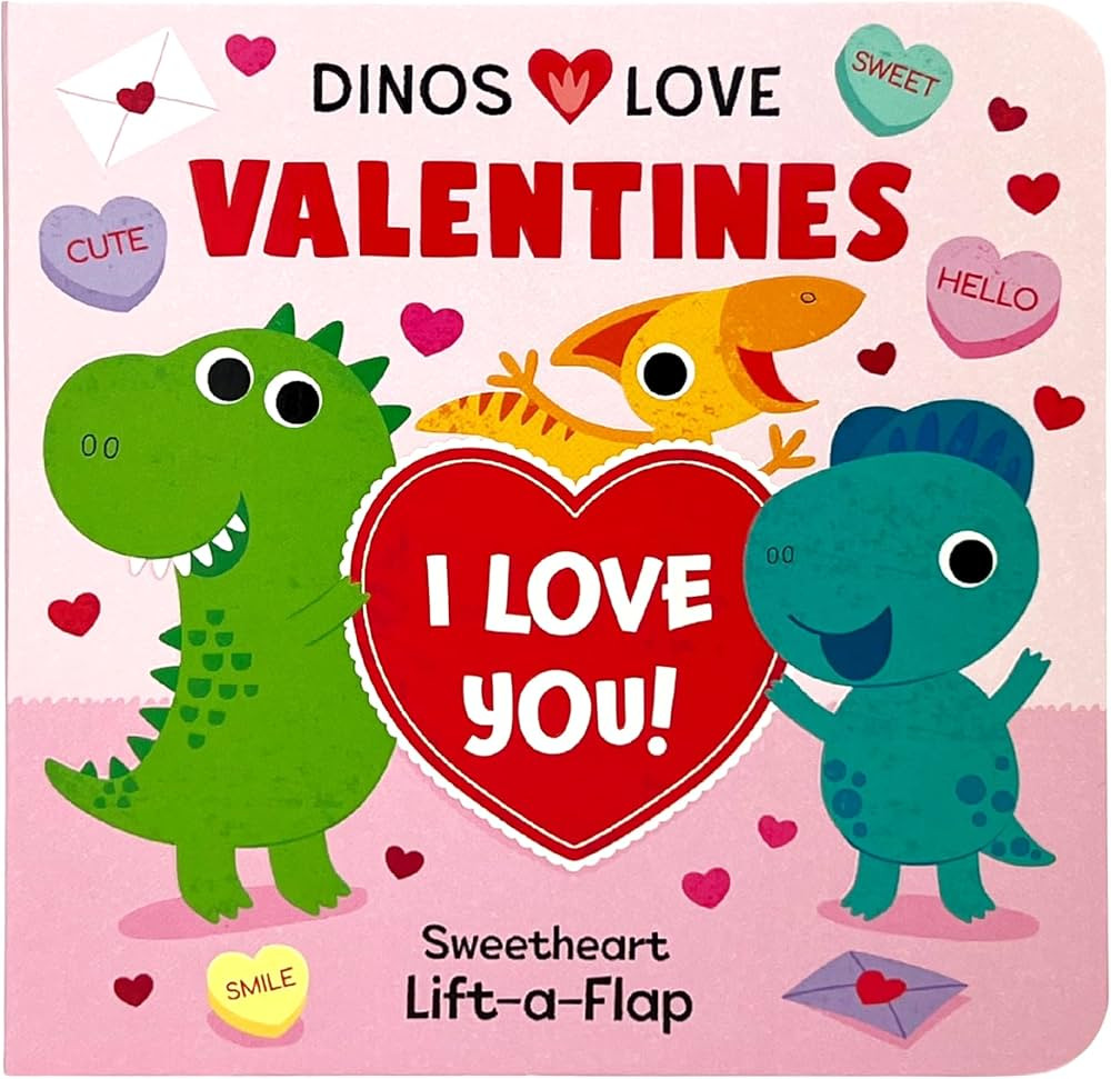Dinos Love Valentine's: A Valentine's Day Holiday Lift-a-Flap Board Book for Babies and Toddler | Amazon (US)