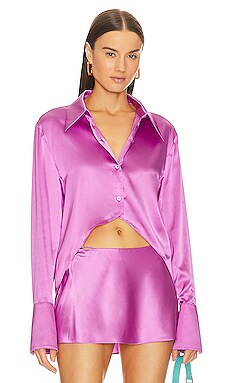 SER.O.YA Sebastian Silk Blouse in Rose Bud from Revolve.com | Revolve Clothing (Global)