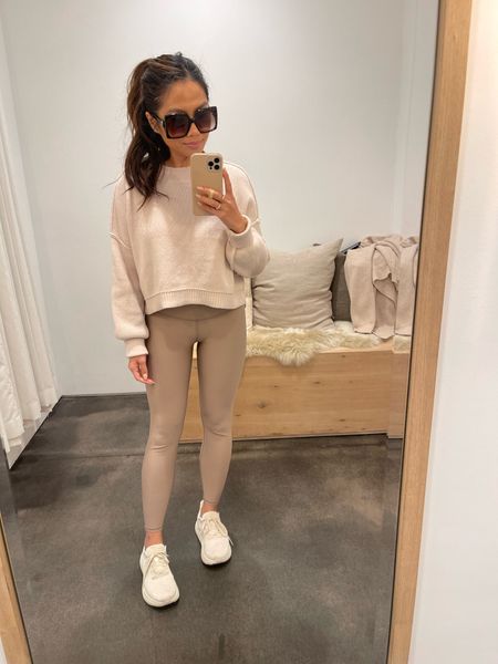 White version of my sweater and leggings are on sale with code FALL20 / XS in sweater and S in leggings 