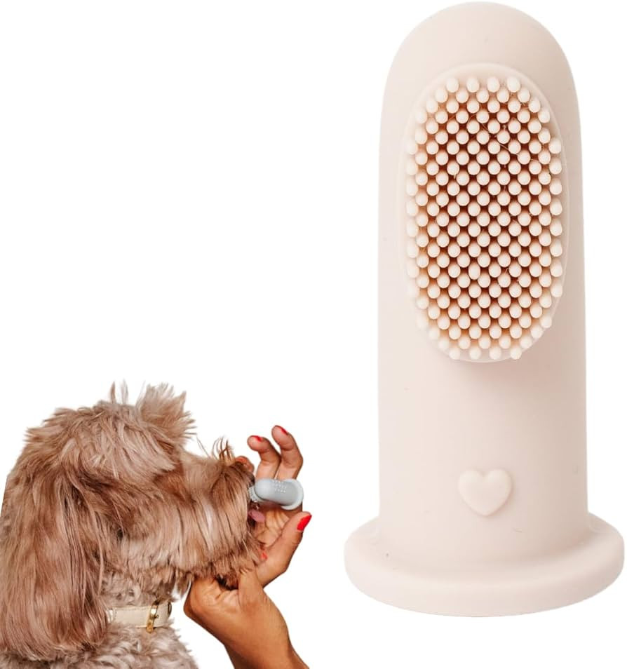 Puppy Breath Daily Dog Finger Toothbrush for Bad Breath, Removing Plaque and Tartar Buildup Made ... | Amazon (US)
