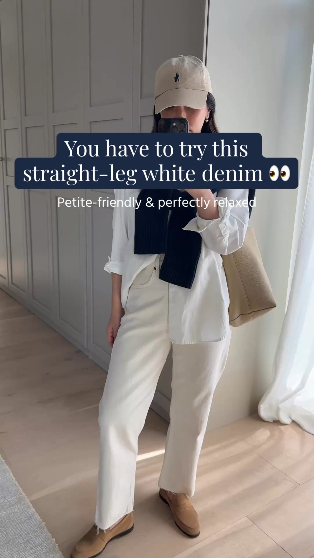 The perfect relaxed white jeans. Theee are petite-friendly. Super soft, high rise (even though) the title says mid rise. 

AYR shirt xs
Everlane cotton sweater xs
Agolde mid rise crop jeans 25
Zara loafers 5
Polo Ralph Lauren hat
The Row tote small
Electric Picks earrings
Dorsey James necklace 15"

Petite style, spring outfits 2026, white jeans 


#LTKmomlife #LTKSeasonal #LTKPetite
