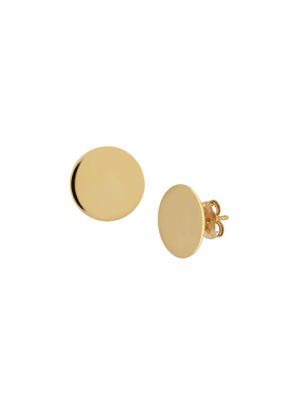 14K Yellow Gold Round Disk Stud Earrings | Saks Fifth Avenue OFF 5TH