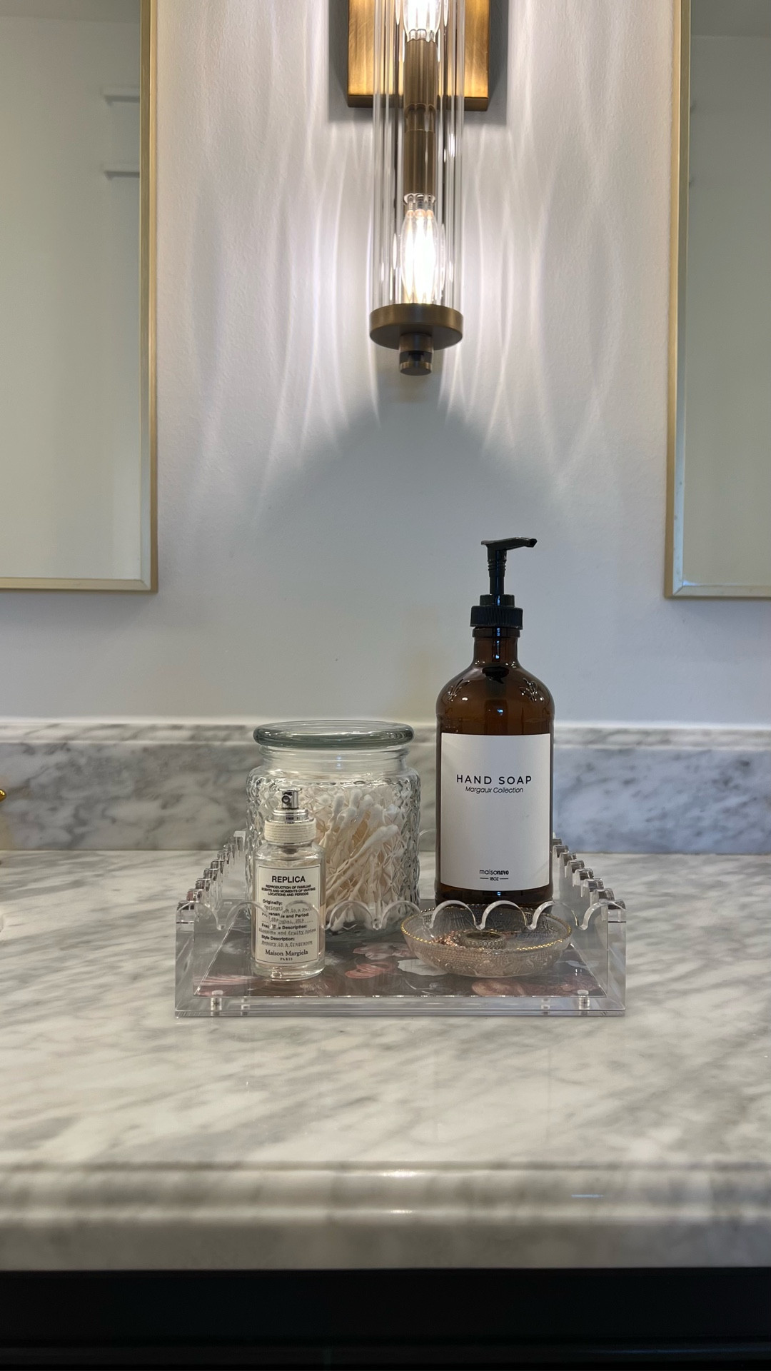 Updated my bathroom counters with this customizable acrylic (scalloped!) tray. It's perfect for corralling and organizing the bathroom vanity, kitchen counters, coffee station, home office & more! Currently on sale, so get it while it lasts! 

#LTKSaleAlert #LTKHome #LTKgrwm