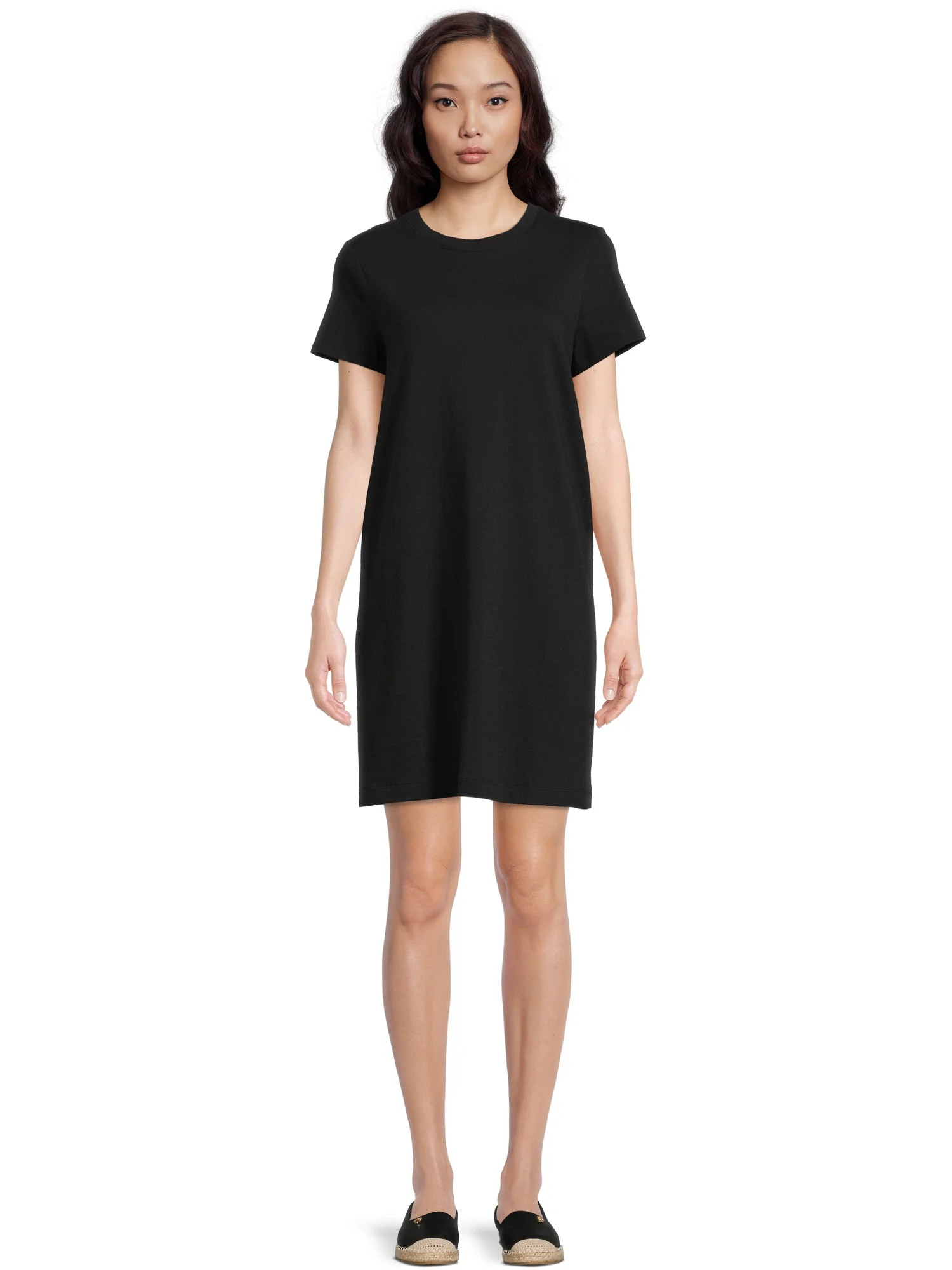 Time and Tru Women's T-Shirt Dress with Short Sleeves | Walmart (US)