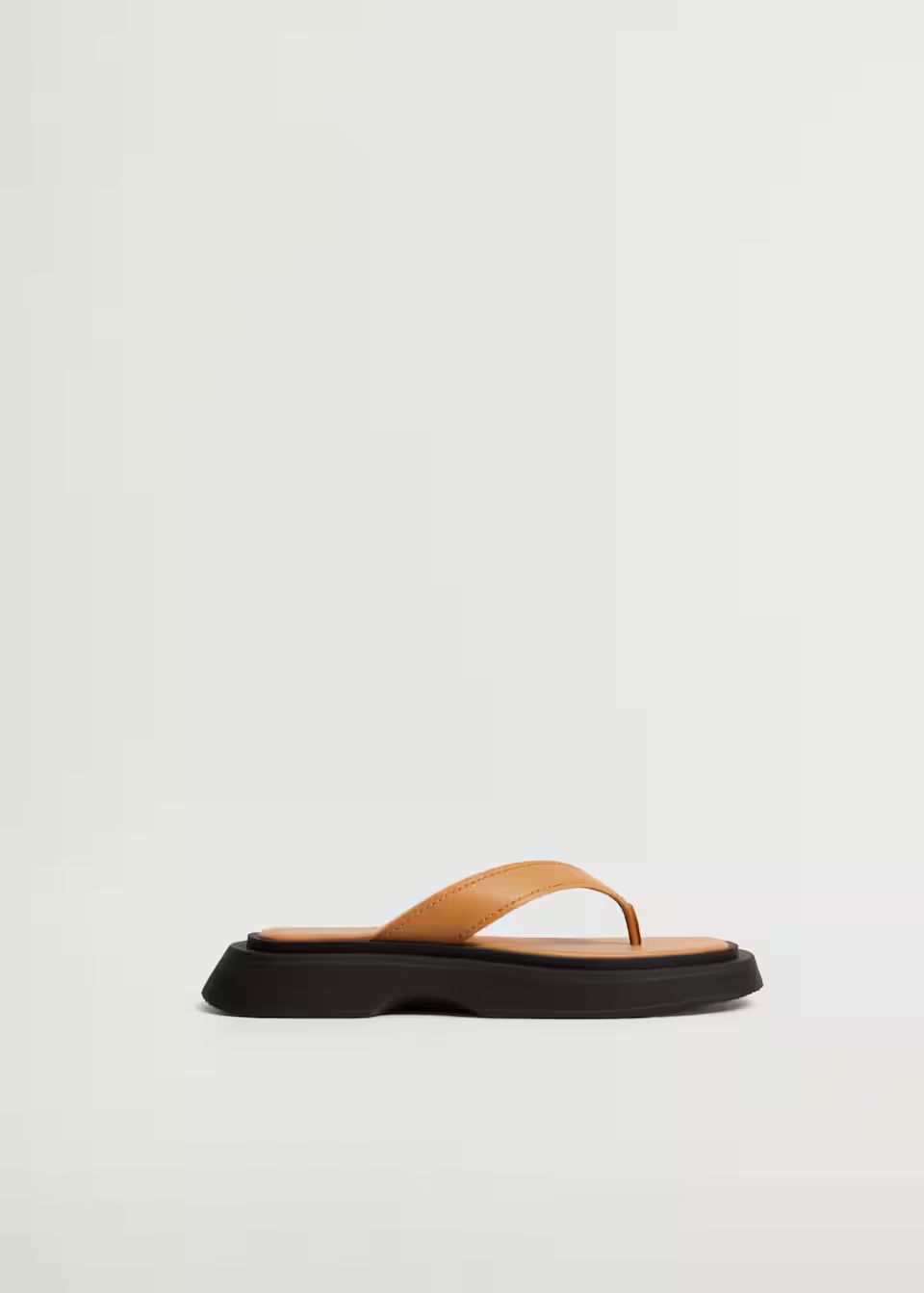 Plateau-Sandale aus Leder | MANGO (DE)