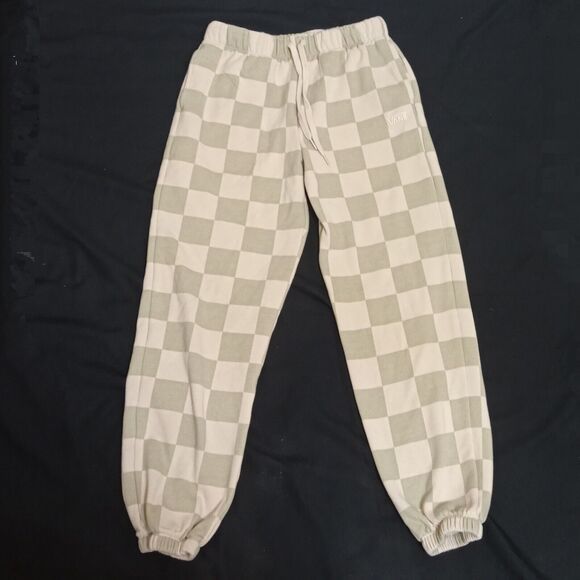 VANS OLD Shool Women's Sz XS Green Checkered Joggers Sweat Pants Skater | Poshmark