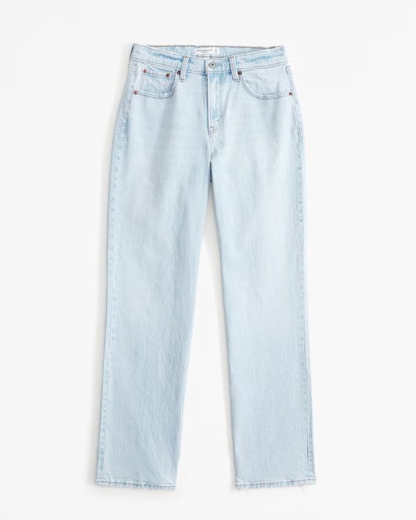 Curve Love Mid Rise 90s Straight Jean | Abercrombie & Fitch (UK)